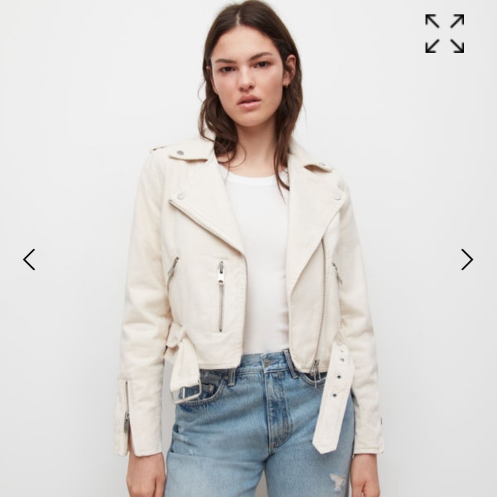 All Saints Denim Biker Jacket